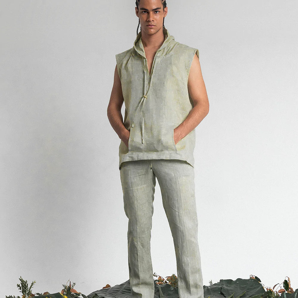 Vest con capucha masculino